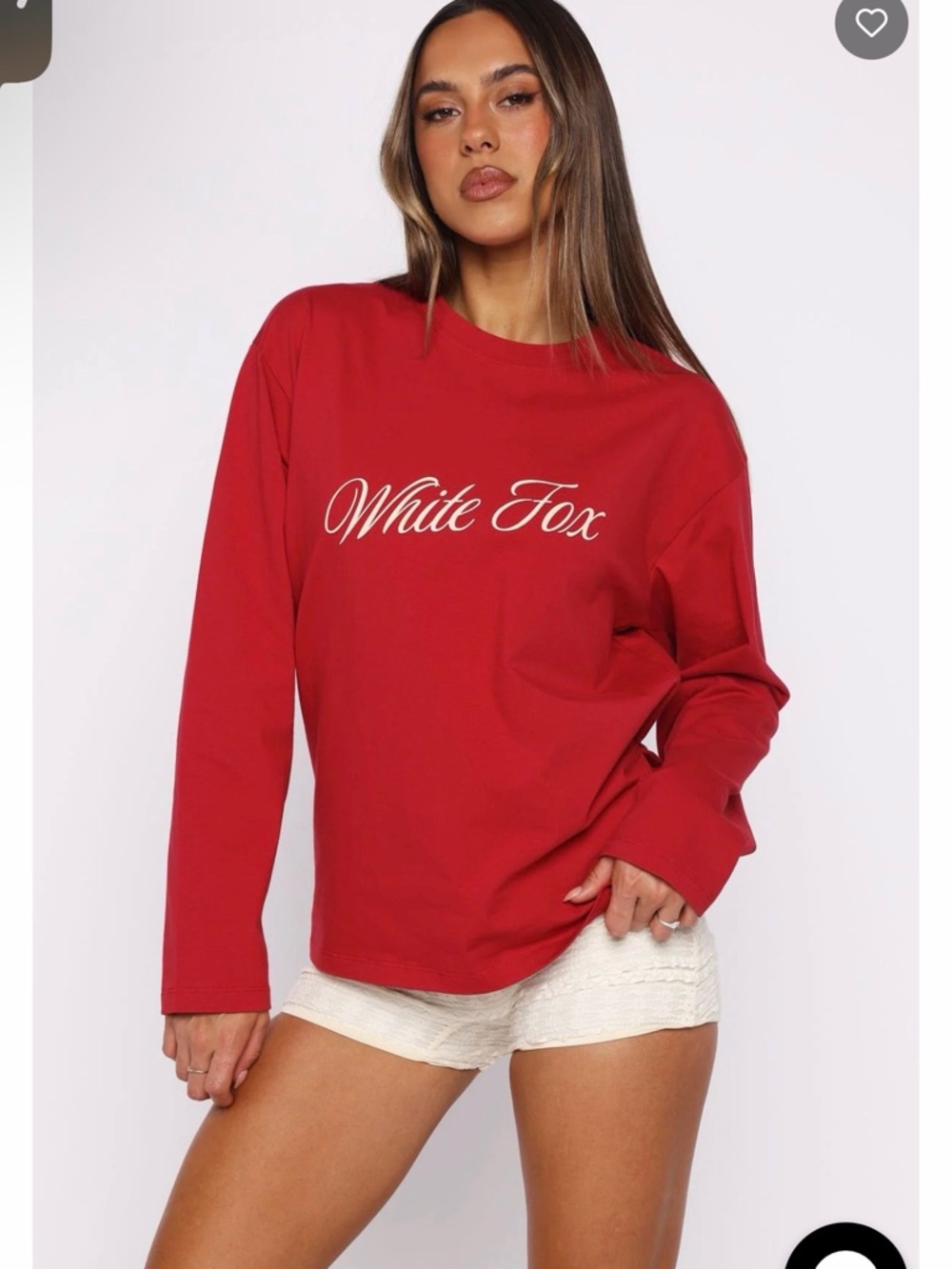 Women's Long Sleeve White fox what the heart wants